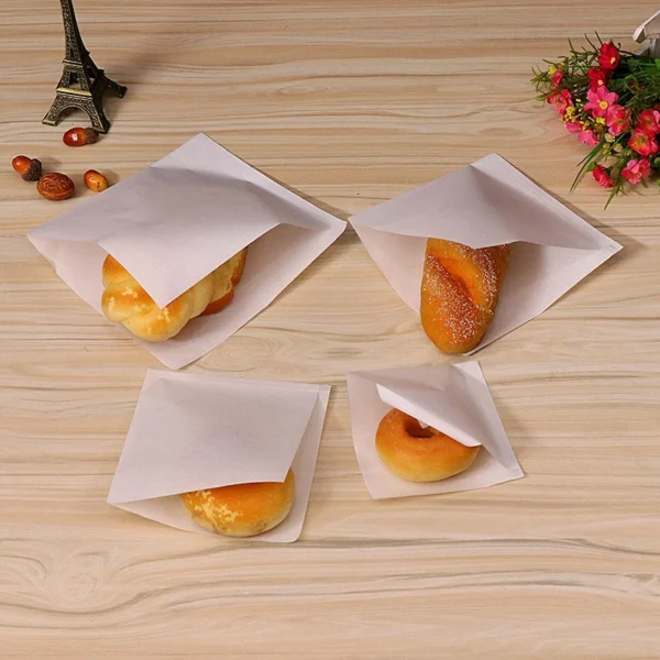 100Pcs Oil Proof Paper Bag Sandwich Donut Disposable Takeaway Food Coated Greaseproof Fried Chicken Burger Packing 100Pcs Oil Proof Paper Bag Sandwich Donut Disposable Takeaway Food Coated Greaseproof Fried Chicken Burger Packing