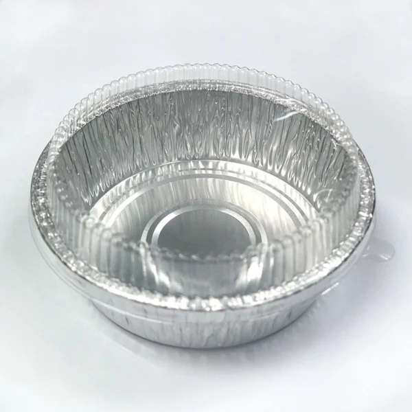 5-10 Pcs/Set Round Aluminium Foil Baking Tray with Cover (6 inches)