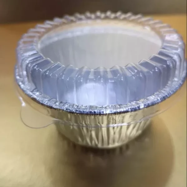 Cup Cake Aluminium Foil Tray With Cover 10 pcs