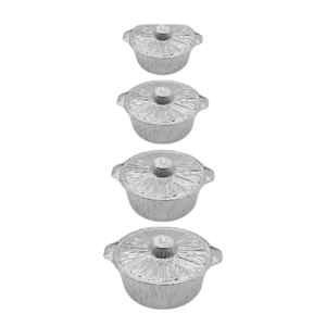 Cooking Hot Pot Foil Meat Pan Bakeware Food Container Baking Tin Pot for Events Oven Restaurant