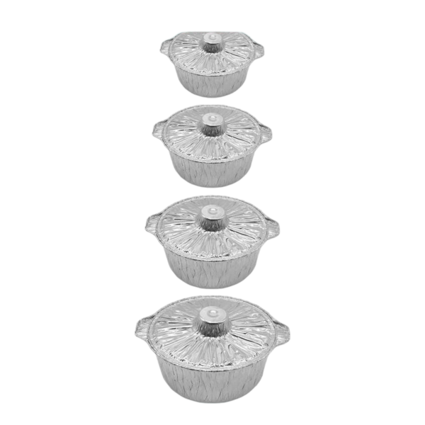 Cooking Hot Pot Foil Meat Pan Bakeware Food Container Baking Tin Pot for Events Oven Restaurant