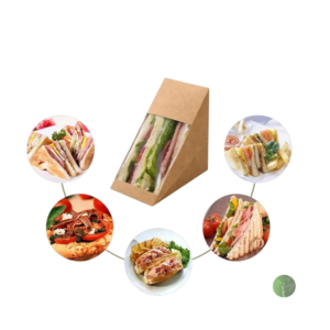 [50pcs] Brown Kraft Paper Sandwich Box / Full Kraft Sandwich Box